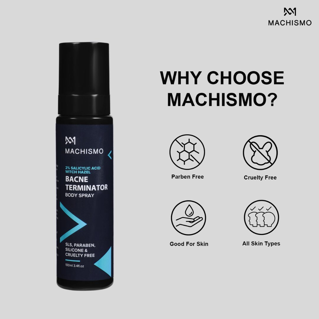 BACNE TERMINATOR BODY SPRAY WITH SALICYLIC ACID & WITCH HAZEL