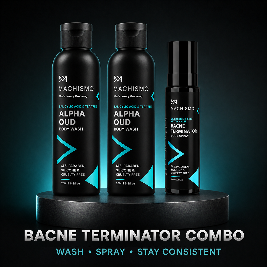 Bacne Terminator combo with two body washes and one body spray